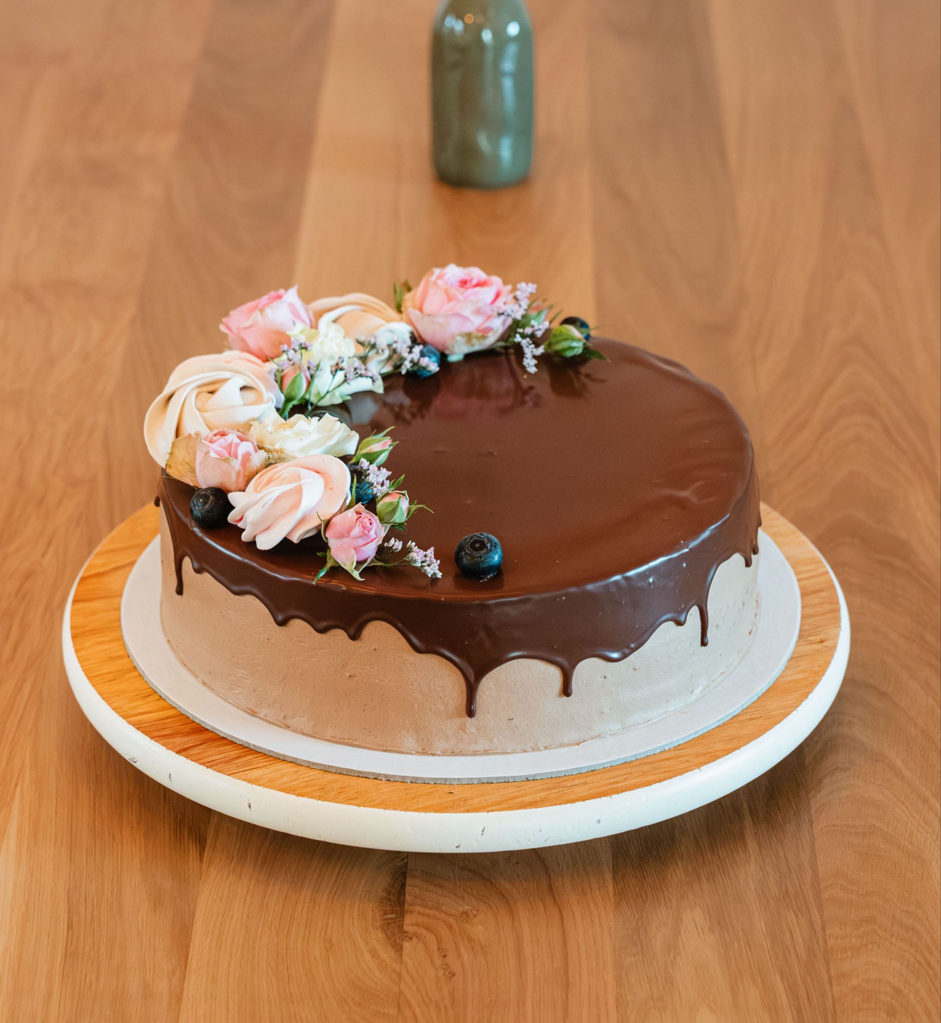 Čokoládovo-malinová torta